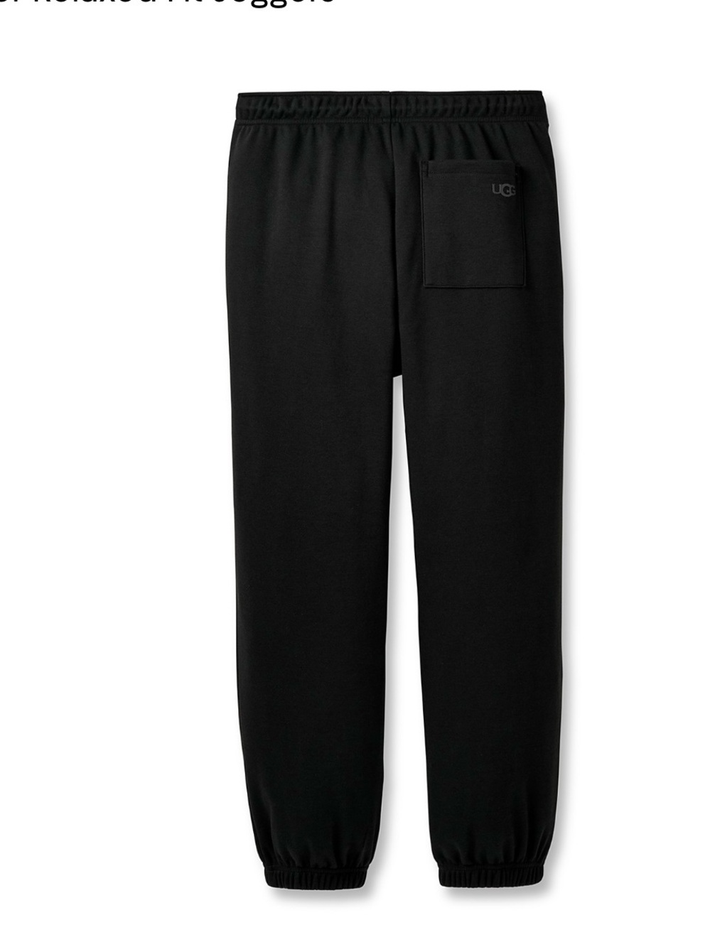 UGG Men's Black Elastic Cuff Joggers